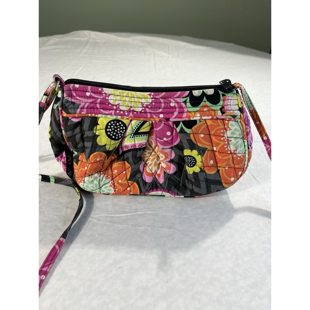 Vera Bradley Floral Quilted Shoulder Bag Purse Multicolor Crossbody Boho Chic